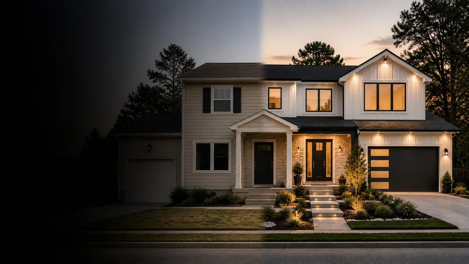 preview a new home exterior